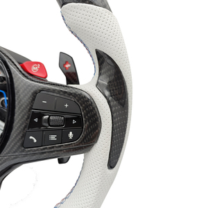 <span class=keywords><strong>Volante</strong></span> Deportivo de Fibra de Carbono con Calefacción y Vibración, con LED, para BMW X3M F97 X5M F85 G01 G02 G20 F21 G22 G30 X5 G05 X6 G06 M4 G82 M340i - Product Image 5