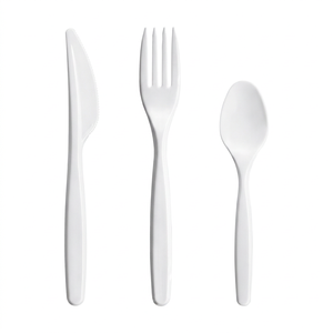 Knives <b>Forks</b> <b>Spoons</b> Utensils Heavy Duty Flatware Disposable PLA Cutlery <b>Set</b> - Product Image 1