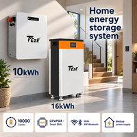 Batterie LiFePO4 intelligente 10kWh 16kWh avec BMS 100A, surveillance WiFi+Bluetooth, 15 parallèles, 10000 cycles, chauffage intégré
