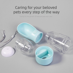 Nuova Bottiglia d'Acqua Portatile 3in1 per Animali Domestici con Contenitore per Cibo e Sacchetto per Rifiuti - Product Image 3