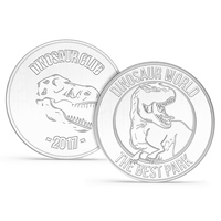 Moneda Conmemorativa Personalizada con Forma a Medida, de Aleación de Zinc, Baño de Oro y Plata, 3D, Recuerdo Coleccionable, Regalo con Logotipo Personalizado