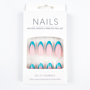 <span class=keywords><strong>Faux</strong></span> <span class=keywords><strong>ongles</strong></span> verts français épais personnalisés à prix abordable, de haute qualité, en ABS, à couverture complète, <span class=keywords><strong>avec</strong></span> <span class=keywords><strong>colle</strong></span> pour salon de manucure - Product Image 2