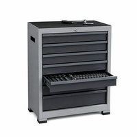 Armoire à outils en acier mobile à roulettes avec 5 tiroirs, serrure RFID, roulettes robustes, chariot de rangement pour usage en atelier