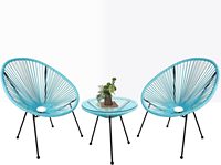 Meubles d'extérieur sur mesure en gros, rotin PE, cadre en acier, balcon, café, jardin, bistrot, patio, ensemble de chaises et de table à manger
