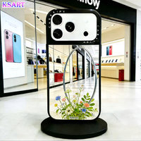 Escultura de Teléfono Móvil Grande Hecha a Mano de Fibra de Vidrio para Exhibición en Escaparates de Tiendas, Decoración para Celebridades de Internet, Espejo