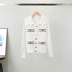 Elegante <span class=keywords><strong>Cárdigan</strong></span> de Punto con Cuello en V para Mujer - Colección Primavera, Mangas Largas, Corte Entallado - Product Image 2