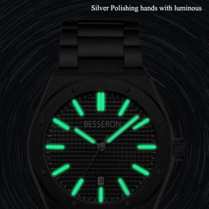 Reloj de Cuarzo de Lujo para Hombre de 42 mm con Correa de Acero y Caucho, Estilo Casual de Negocios, Ancho de Correa de 22 mm, Resistente al Agua - Montre Homme - Product Image 4