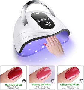 Lámpara UV LED de 120W para Curado de Esmalte en Gel con 4 Temporizadores, Asa Portátil, Gran Espacio y Sensor Automático - Product Image 2