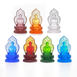 Sang trọng y Học Phật điêu khắc-pha lê thủy tinh & bảy Phật đèn nền Zen Thiền trang trí nội thất - Product Image 1