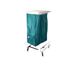 Carro de Residuos Hospitalarios con Tapa Abatible de Pedal, Acero de Alto Contenido de Carbono para Uso Médico - Product Image 2