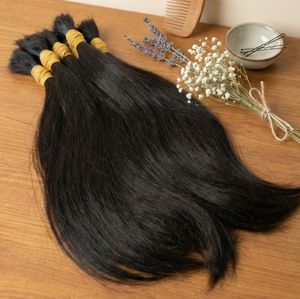 Extensions de cheveux humains lisses et raides sans produits chimiques, super double trame, cheveux vierges bruts, cuticules alignées, pour femmes noires - Product Image 1