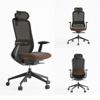 Chaise de bureau de direction moderne de luxe avec accoudoirs réglables 4D, soutien lombaire, chaise de bureau ergonomique en maille bon marché