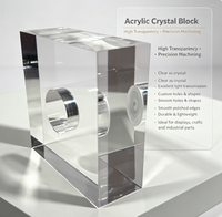 Bloc de cristal acrylique transparent solide PMMA Perspex 4mm 5mm, cube avec trou, usinage CNC, découpe, affichage, décoration, industriel