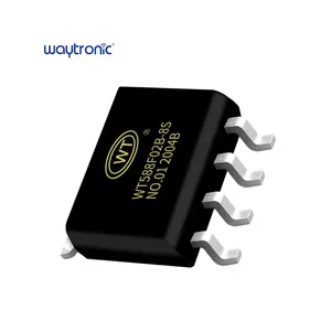 ชิปเสียงที่บันทึกได้ชิปเสียง WT588F02B IC 16บิตเอาต์พุต DAC เอาท์พุทเสียง IC 170S 8 PIN ชิปเพลง