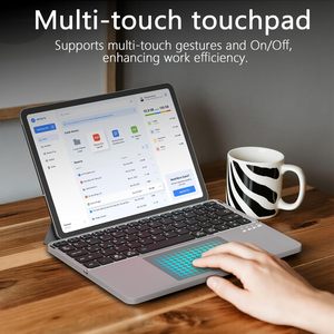 Teclado Inalámbrico Bluetooth Plegable, Delgado, Mini, Recargable, con Panel Táctil y Logotipo Personalizado, para Android, Windows, iPad - Product Image 2
