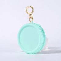 Sac en silicone, porte-monnaie rond, écouteurs couleur unie, câble de données, sac de rangement pour rouge à lèvres, sac à clés portable avec fermeture éclair, en stock