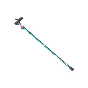 <b>Square</b> Handle Print Aluminum Alloy Telescopic Walking Stick <b>Adjustable</b> 3 Joint Hiking Pole Fashion Folding Trekking Stick - Product Image 2