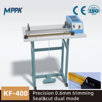 Scelleuse à pédale KF-400 de qualité industrielle avec minuterie réglable, largeur de soudure de 0,6 mm et fonction de découpe pour l'emballage alimentaire, des produits et des cosmétiques
