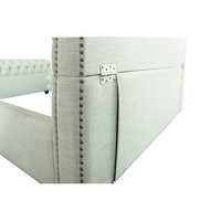 Lit pliant avec tête de lit capitonnée en bois, taille King Size, pour ensemble de chambre à coucher, mobilier de chambre, grand lit