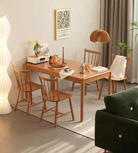 K9112 Nhật Bản phong cách rắn gỗ hình chữ nhật Bàn Ăn Gỗ Anh Đào ánh sáng nhà hàng sang trọng đăng nhập cao cấp bảng - Product Image 1