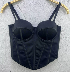 Corsetto oversize da donna con Splicing in rete traspirante in osso di pesce e pezza per il petto comodo con fiocco decorativo Dropshipping - Product Image 2