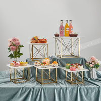 Edelstahl Buffet Dessert-Präsentationsständer mit Individuellem Logo für Kuchen, Gebäck, Teepausen, Essensservierung in Hotels, Restaurants und Catering