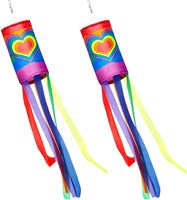 Nouveau Drapeau Colonne Arc-en-ciel, Drapeau Soufflet de Vent Arc-en-ciel, Décoration Extérieure Rayée pour la Fierté Gay, Bannière Décorative pour Événements LGBT