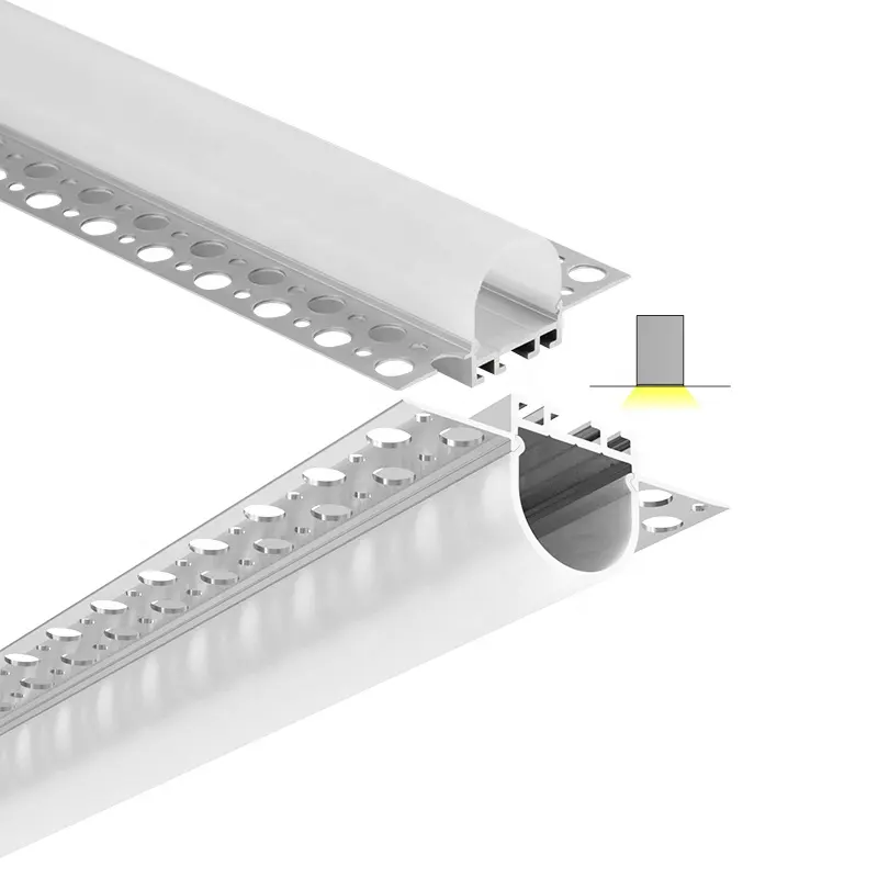 알루미늄 프로필 바 라이트 0.5m 1m 표면 장착 천장 선형 램프 코너 벽 장식 계단 라이트 바 LED 스커트 명반