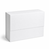 Boîte cadeau magnétique pliable en carton blanc mat B4, emballage plat, vente en gros, livraison directe d'usine pour la vente au détail et les cadeaux