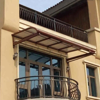 Extérieur Diy Étanche Prix Fenêtre Aluminium Toit Polycarbonate Couverture De Pluie Terrasse Balcon Patio Couverture Auvent Auvent Auvent