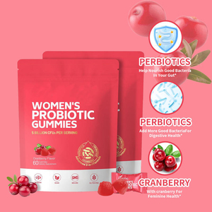 Gomitas probióticas masticables de arándano para mujeres Aura Women, suplemento probiótico para la digestión. - Product Image 1