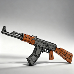 Reobrix 77005 militaire bricolage AK47 Sniper écologique en plastique Armas De jouets balle chargement pistolet modèle bloc de construction ensemble - Product Image 1