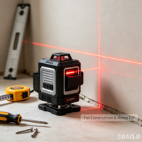 Niveau laser de haute précision, mesure horizontale/verticale, rubans à mesurer, niveau laser numérique