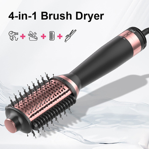 2 1 керамические инструменты для укладки волос набор недорогих щеток горячего воздуха PTC светодиодный температурный дисплей без повреждений Сменные ролики - Product Image 2