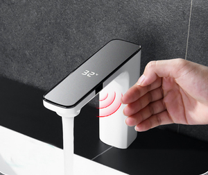 ก๊อกน้ำอ่างน้ำในห้องน้ำแบบดิจิทัล LED เครื่องผสมก๊อกน้ำเซ็นเซอร์อัตโนมัติ - Product Image 6