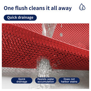 Tapis de bienvenue rectangulaire extérieur amélioré en PVC crypté, antidérapant, imperméable et de couleur unie - Product Image 5