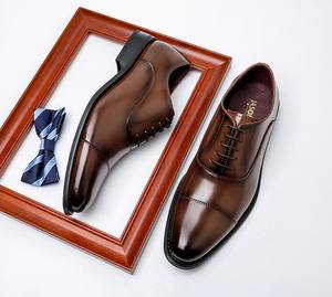 <span class=keywords><strong>Scarpe</strong></span> Oxford Classiche Retrò da <span class=keywords><strong>Uomo</strong></span> in Vera Pelle, <span class=keywords><strong>Comode</strong></span> e Traspiranti, Design con Rialzo - Product Image 2