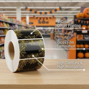 Eco-friendly Halloween stickers, matt paper printing, custom-made Halloween die-cut stickers, party <b>gifts</b> and crafts - Product Image 4