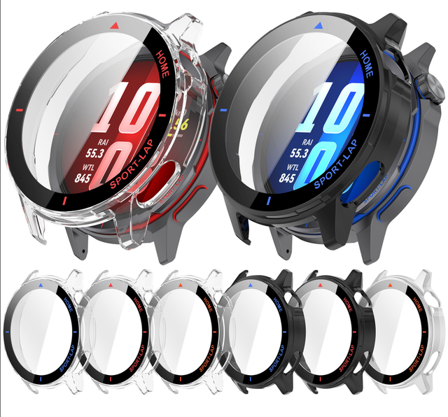 Tempered Glass + PC Case for Huawei Watch GT Runner 2 Smart Watch Cover Bumper Shell Full Cover Screen Protector Accessories