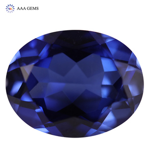 Mới Đến Màu Xanh Loosestone Đá Quý Tổng Hợp Sapphire Giá Cho Mỗi Carat <span class=keywords><strong>Corundum</strong></span> Hình Bầu Dục Màu Xanh Sapphire - Product Image 1