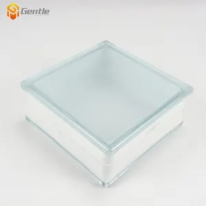 Factory Custom Hoch transparenter quadratischer Zuckerguss-Hohlglas block