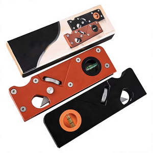 45 °   Cepillo de aluminio para biselado con nivel de burbuja, herramienta manual para recortar y desbarbar bordes de madera para carpinteros - Product Image 6