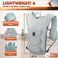 Gilet d'hydratation de course 500 ml avec gourde souple, poche étanche pour téléphone, léger, respirant, tendance, unisexe, sac de travail