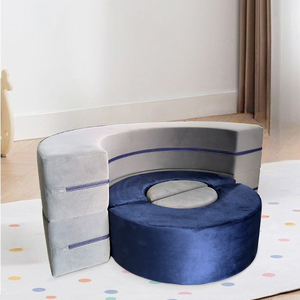 Nouveau style canapé de jeu multifonction pour enfant, <span class=keywords><strong>piscine</strong></span> à balles et fosse, canapé demi-cercle <span class=keywords><strong>pliable</strong></span>, canapé de jeu en mousse antidérapante pour bébé - Product Image 6