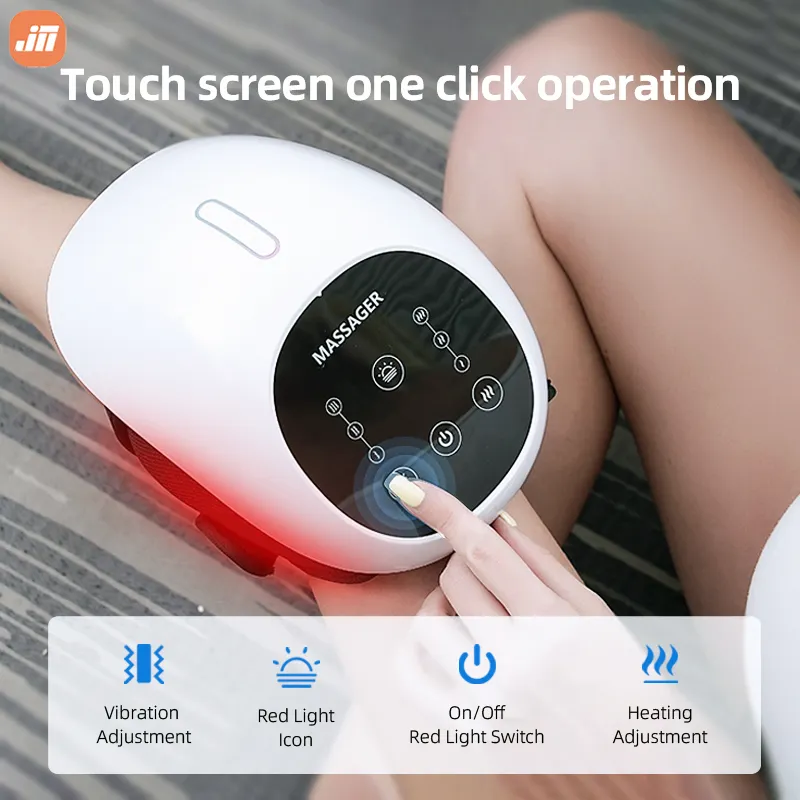 Thông Minh Ánh Sáng Màu Đỏ Hot Nén Điều Trị Rung Massage Đầu Gối Máy Khớp Pain Relief LCD Màn Hình Hiển Thị Điện Đầu Gối Massager