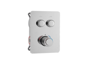 Ensemble de mitigeur thermostatique de douche et bain encastré moderne, système de douche pluie dissimulé en laiton