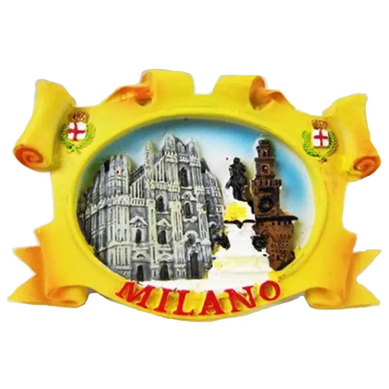 Italia Milán Catedral Italia Roma Venecia ciudad paisaje refrigerador viaje recuerdo imán resina Duomo del Milano nevera imán