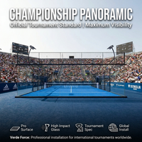 Terrain de padel préfabriqué de haute qualité, panoramique, professionnel, pour extérieur