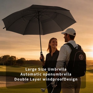 Big Double Layers Golf <b>Umbrella</b> with Vent OEM ODM with logo High Quality Windproof Vented Strong Golfer <b>Umbrella</b> Wholesale - Product Image 3