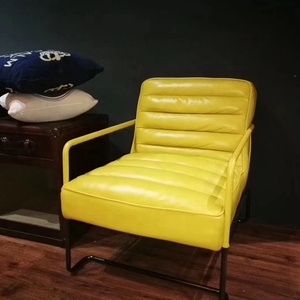 <span class=keywords><strong>Venta</strong></span> al por mayor marco <span class=keywords><strong>de</strong></span> metal sillón <span class=keywords><strong>de</strong></span> cuero genuino <span class=keywords><strong>de</strong></span> la vendimia Silla <span class=keywords><strong>de</strong></span> ocio asiento tapizado <span class=keywords><strong>de</strong></span> muebles - Product Image 1